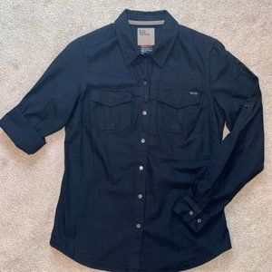 5.11 Tactical Button Snap Down Shirt Black S Small